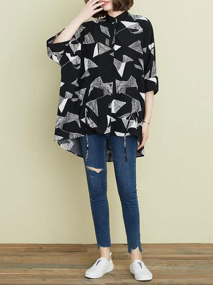 Artistic Drawstring Elasticity Batwing Sleeve Shirt Blouse Tops