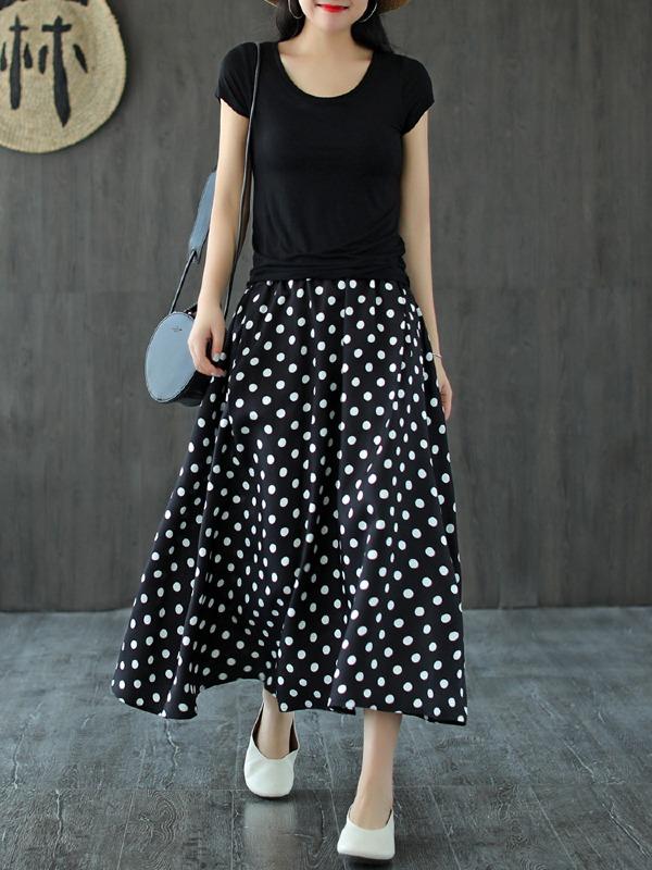 Vintage Versatile Polka Dot Skirt