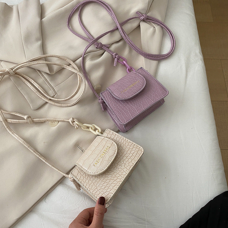 Acrylic chain bag texture shoulder bag