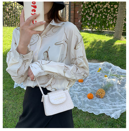 Acrylic chain bag texture shoulder bag