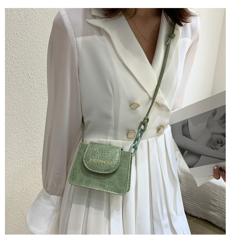 Acrylic chain bag texture shoulder bag