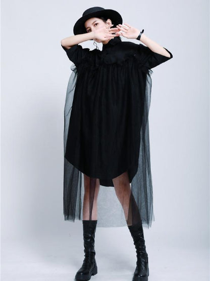 Urban Detachable Yarn Shirt Dress