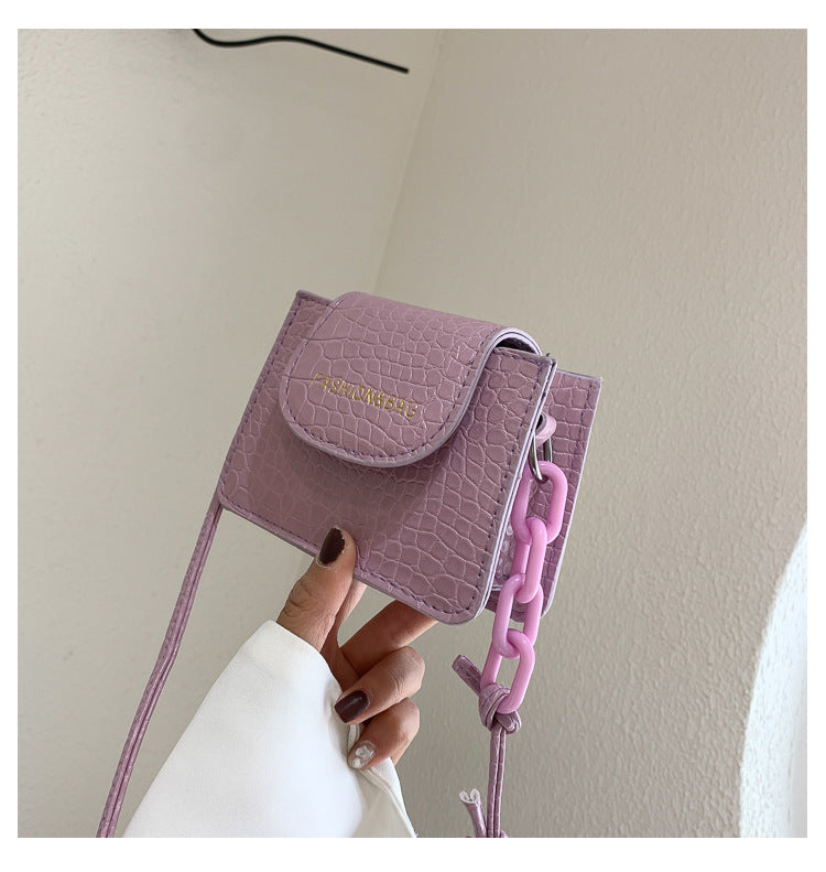 Acrylic chain bag texture shoulder bag