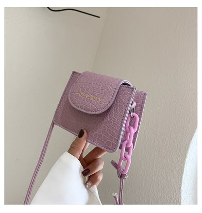 Acrylic chain bag texture shoulder bag