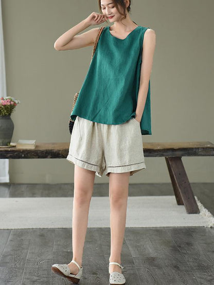 Original Solid Sleeveless Round-Neck Vest