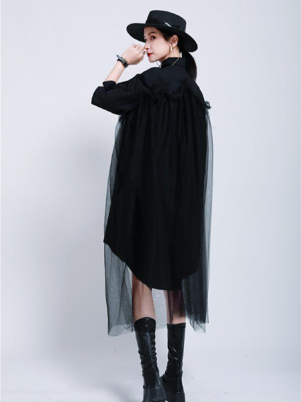 Urban Detachable Yarn Shirt Dress