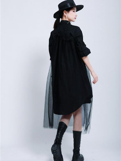 Urban Detachable Yarn Shirt Dress