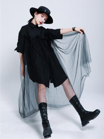 Urban Detachable Yarn Shirt Dress