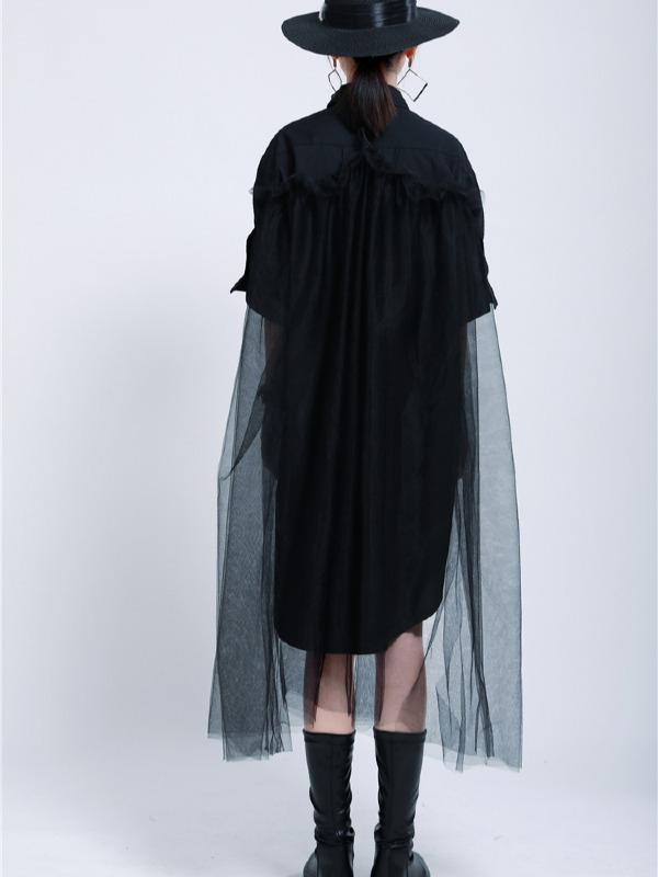 Urban Detachable Yarn Shirt Dress