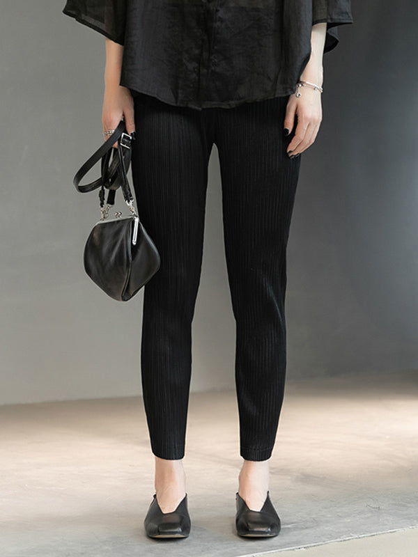 Casual Solid Color Leggings&Capri-Pants