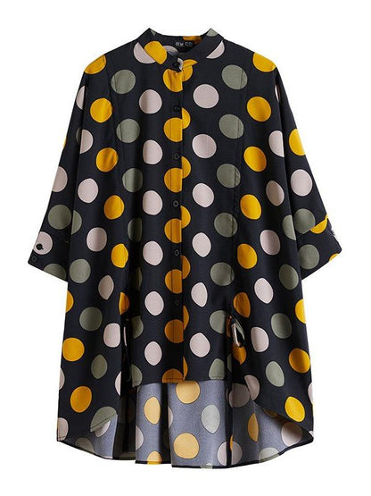 Fashion Polka-Dot Shirt Blouse Tops