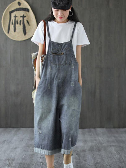 Original Retro Denim Belted Overalls