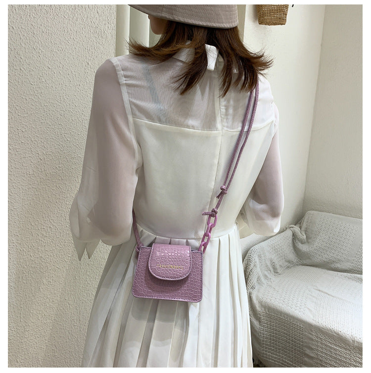 Acrylic chain bag texture shoulder bag