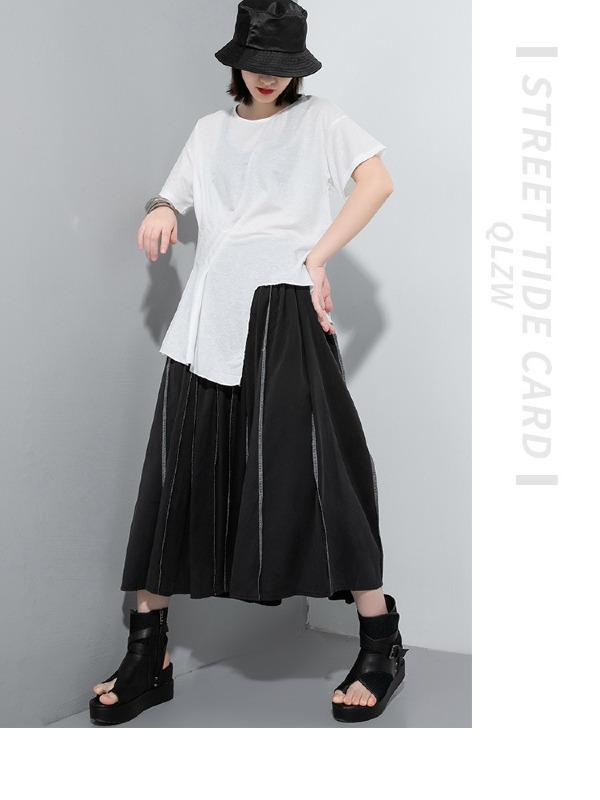 Loose Solid Irregular T-Shirt