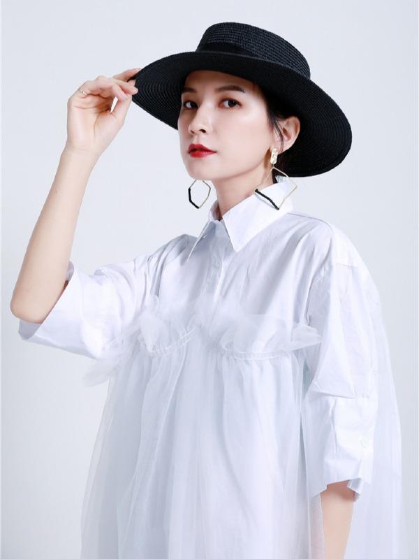 Urban Detachable Yarn Shirt Dress