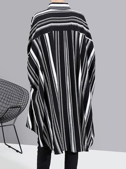 Original Striped Batwing Sleeve Blouses&Shirts