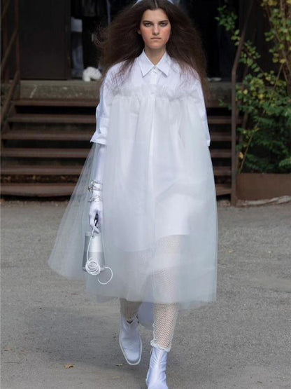 Urban Detachable Yarn Shirt Dress
