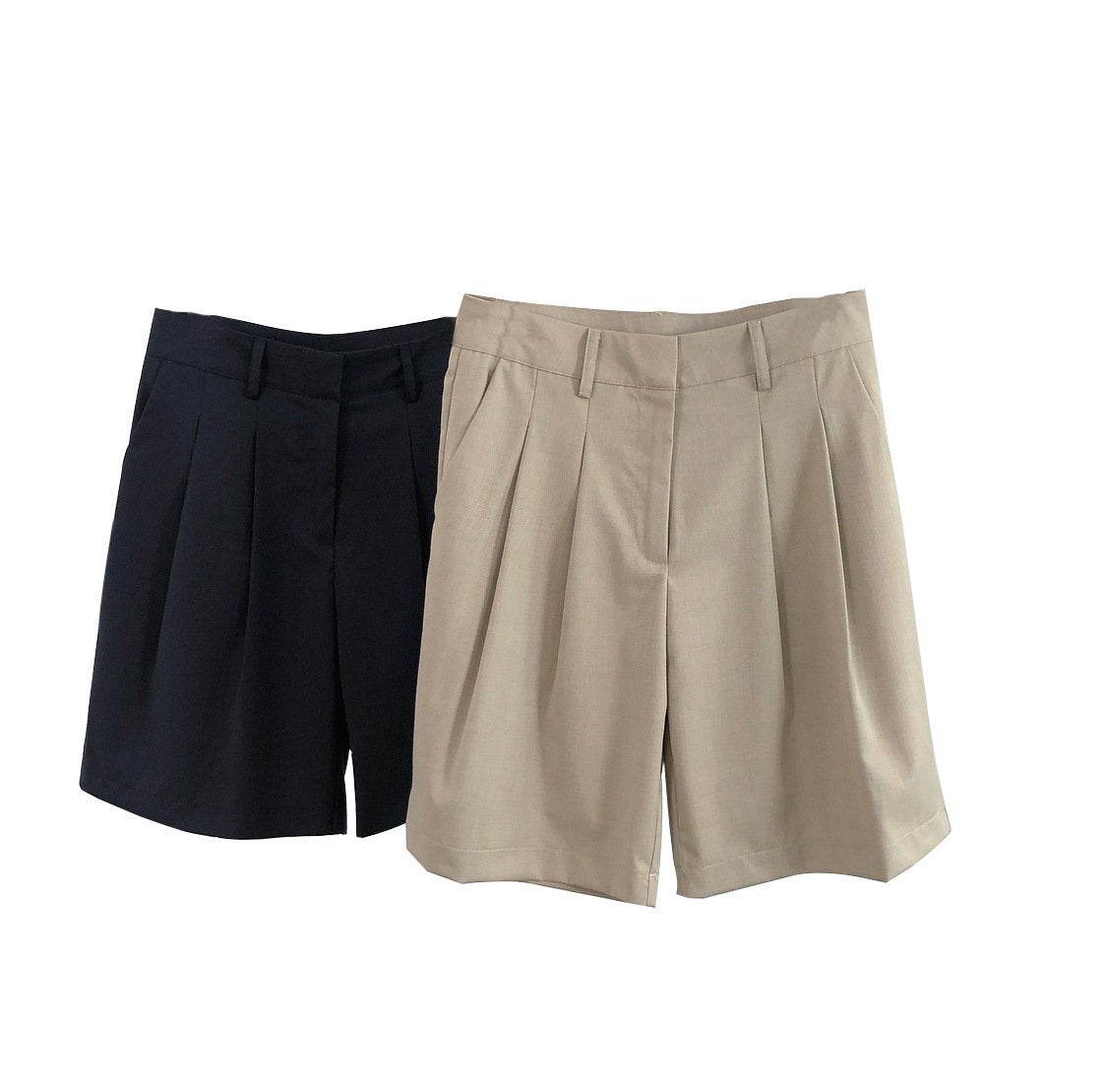 Loose Wool Empire Wide Lege Short Pants