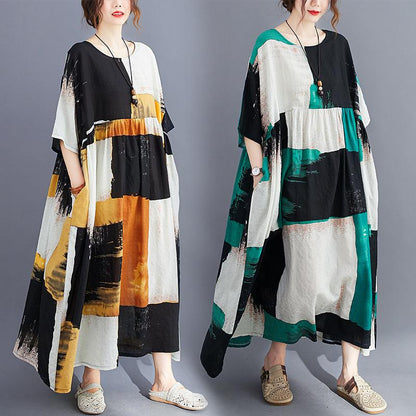 Loose Split-Joint Big-Hem Long Dress