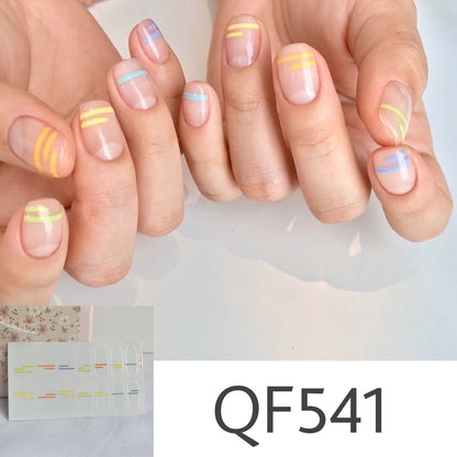 Daisy wave point PRESS ON NAILS