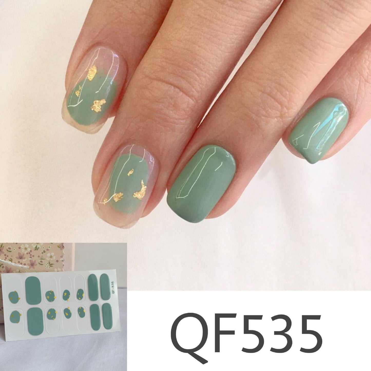 Daisy wave point PRESS ON NAILS