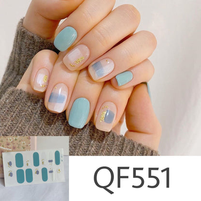 Daisy wave point PRESS ON NAILS