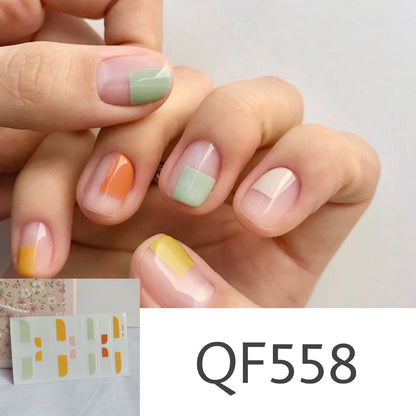 Daisy wave point PRESS ON NAILS