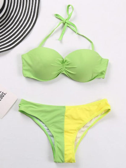 Split-Joint Split Bikini Swimsuit