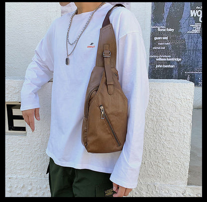 Chest bag shoulder bag casual men's i stiletto bag