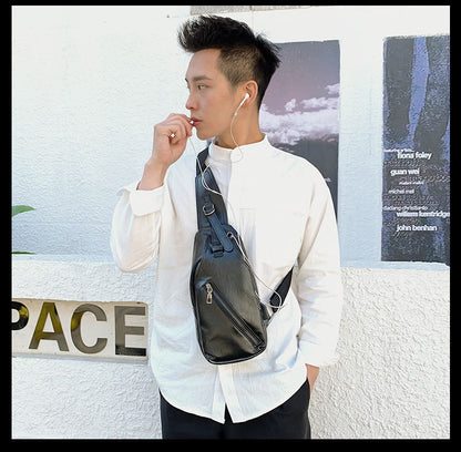 Chest bag shoulder bag casual men's i stiletto bag