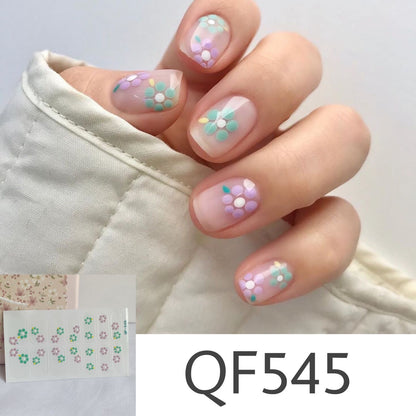Daisy wave point PRESS ON NAILS