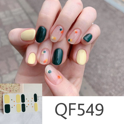 Daisy wave point PRESS ON NAILS
