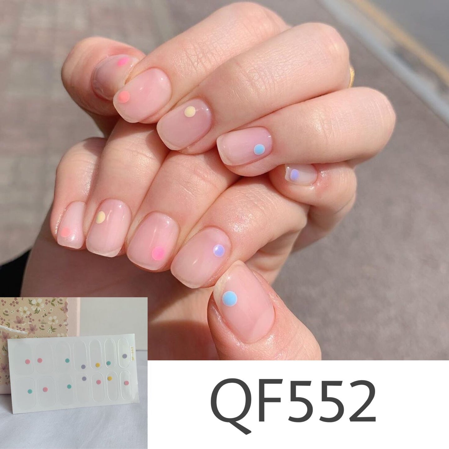 Daisy wave point PRESS ON NAILS