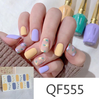 Daisy wave point PRESS ON NAILS