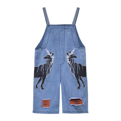 pants retro embroidery big size split pants