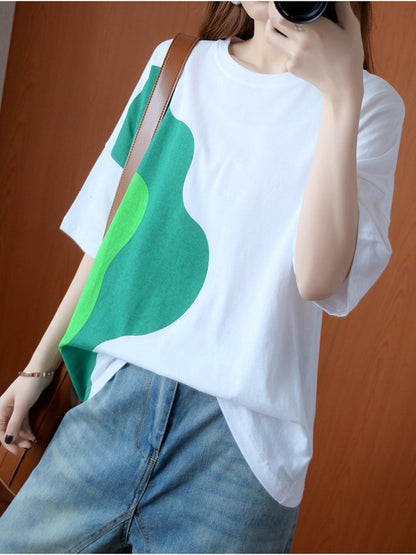 CASUAL PRINTED ROUND-NECK T-SHIRT