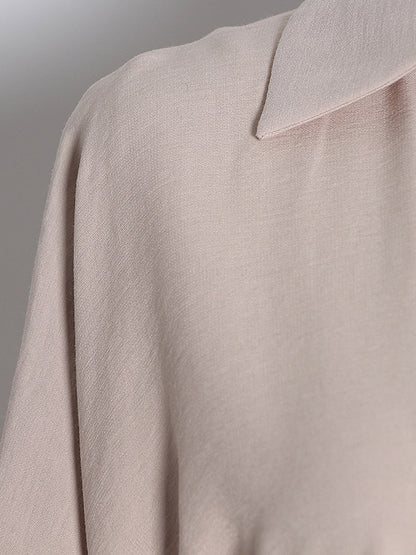 Urban Solid Color Asymmetric Batwing Sleeve Midi Dress
