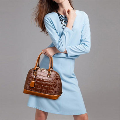 Crocodile Pattern Handbag Temperament Shoulder Bag Shell Bag