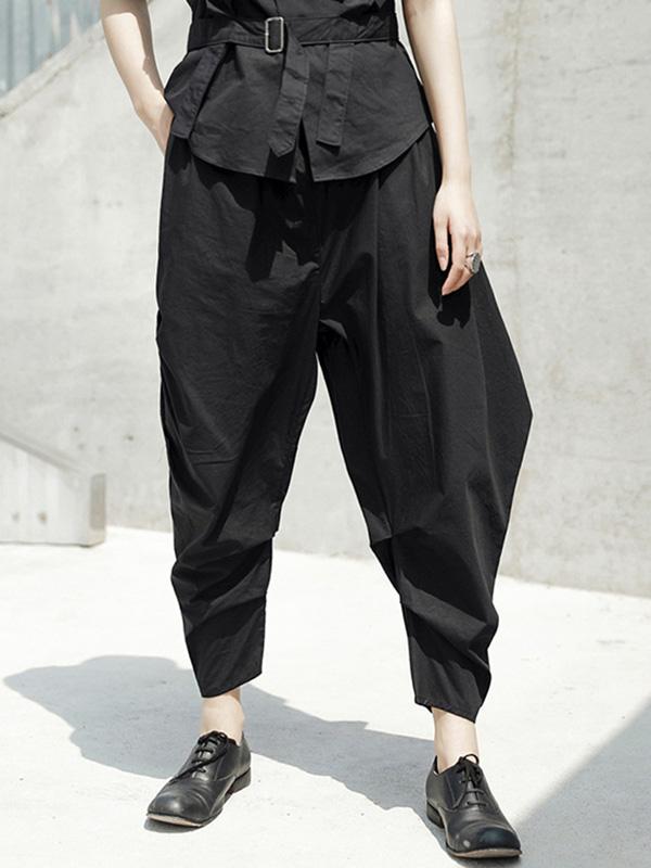 Loose Black Harem Pants