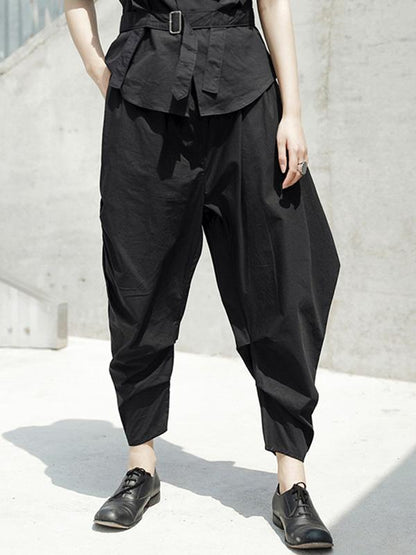 Loose Black Harem Pants