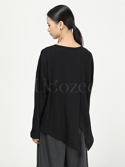 Casual Comfortable Split-side T-shirt