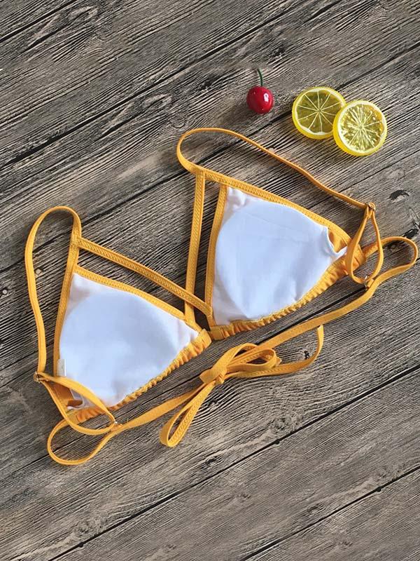 Ruched Lace Up Scrunch Bikini Set