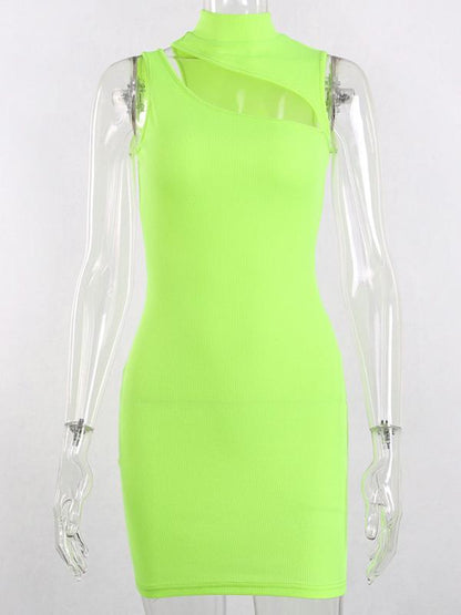 Sleeveless Hollow Mini Dress