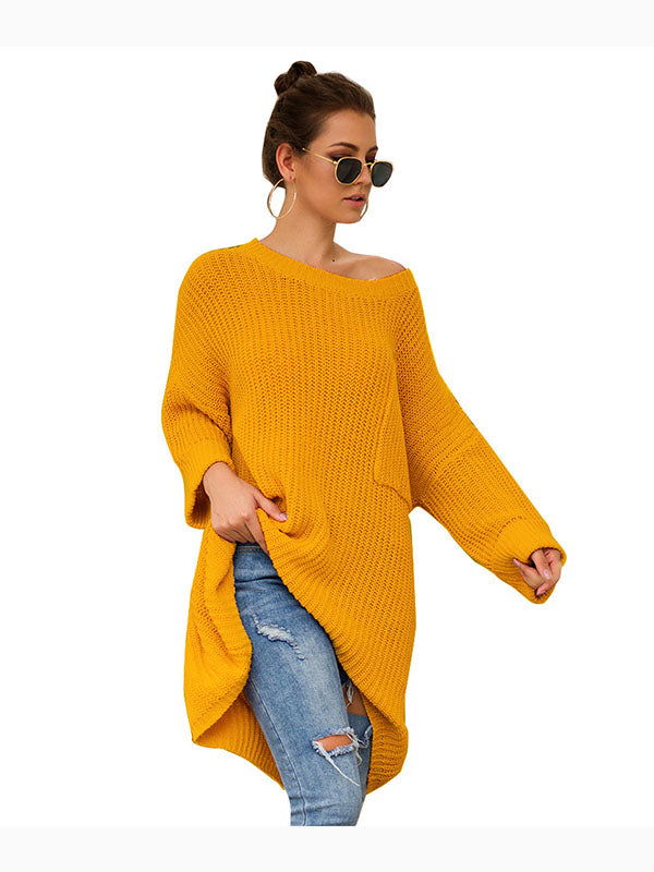 Loose Mid-length Knitted Sweater