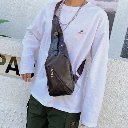 Chest bag shoulder bag casual men's i stiletto bag