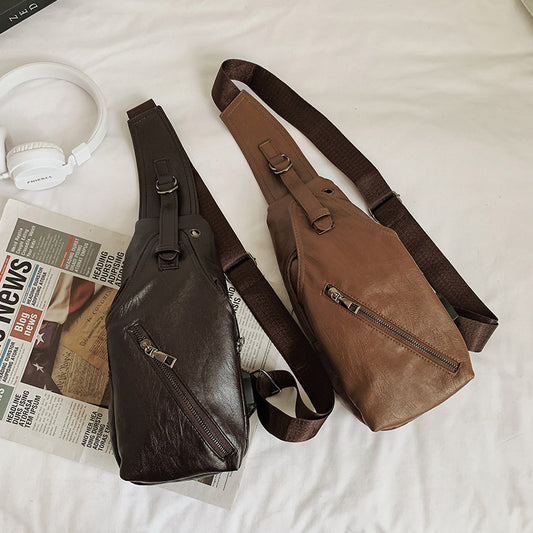 Chest bag shoulder bag casual men's i stiletto bag