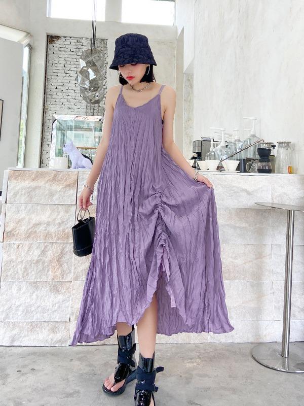 Elegance Sexy Pleats Suspender Dress