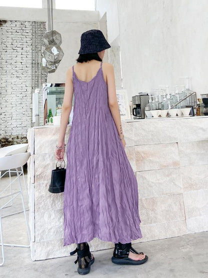 Elegance Sexy Pleats Suspender Dress