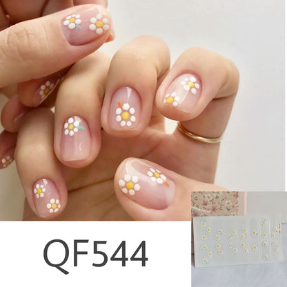 Daisy wave point PRESS ON NAILS