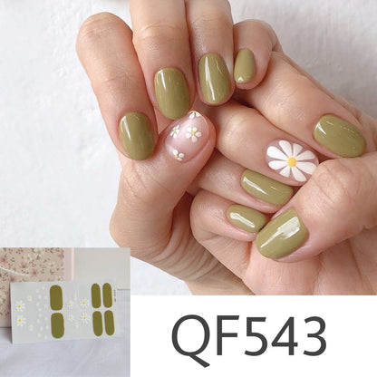 Daisy wave point PRESS ON NAILS